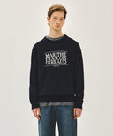 CLASSIC LOGO KNIT PULLOVER IN NAVY image 11