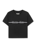 MATIN KIM LOGO CUTTED CROP TOP IN WHITE image 11