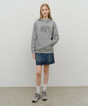 DOODLE CLASSIC BEAR HOODIE IN HEATHER GREY image 5