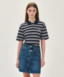 SMALL CLASSIC LOGO PK COLLAR TEE IN DARK NAVY image 7