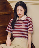SMALL CLASSIC LOGO PK COLLAR TEE IN DARK NAVY image 6