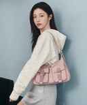 REGULAR LOGO 2WAY HOBO BAG IN PINK image 1