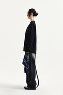 ASYMMETRIC LOGO TOP IN BLACK image 6