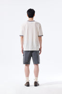 MATIN LOGO RINGER TOP FOR MEN IN CREAM image 8