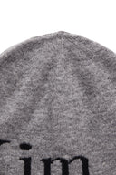 LOGO JACQUARD SHORT BEANIE IN GRAY image 3