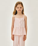 KIDS W CHECK SLEEVELESS BLOUSE IN PINK image 1