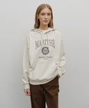CREST CRACK LOGO OVERSIZED HOODIE IN DARK GREEN image 12