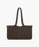 CLASSIC LOGO NET SHOULDER BAG IN DARK BROWN image 1
