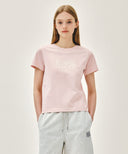 W CLASSIC LOGO TEE IN LIGHT PINK image 1