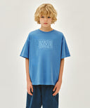 KIDS CLASSIC LOGO DYEING OVERSIZED TEE IN BLUE image 1