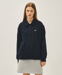 CLASSIC LOGO WAPPEN COLLAR SWEATSHIRT IN NAVY image 1