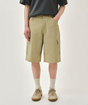 M CARGO HALF PANTS IN BEIGE image 1