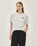DOODLE BEAR TEE IN WHT/ BEG image 1