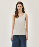 SHADOW CLASSIC LOGO SLEEVELESS IN IVORY image 1