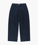 M WIDE FIT TUCK SUMMER DENIM PANTS IN INDIGO
