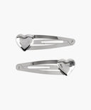 REGULAR LOGO HEART HAIR PIN 2PACK IN SILVER image 1