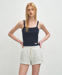 W BASIC STRING CROP SLEEVELESS IN NAVY image 1