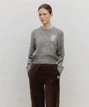 MARITHÉ SPORT W M+FG LOGO CROP PULLOVER IN MELANGE GRAY image 1