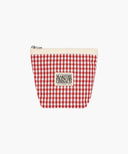 CLASSIC LOGO CHECK POUCH IN RED image 1