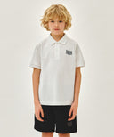 KIDS SMALL CLASSIC LOGO PK TEE IN WHITE image 1