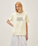 W CLASSIC LOGO TEE IN CREAM
