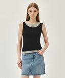 W LAYERED SLEEVELESS IN HEATEHR CHARCOAL image 1