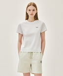 W SMALL REGULAR LOGO TEE IN WHITE image 1