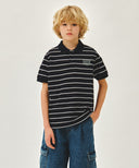 KIDS SMALL CLASSIC LOGO PK TEE IN NAVY image 1