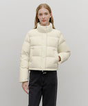 W BASIC CROP DOWN JACKET IN IVORY image 1