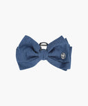 CIRCLE LOGO RIBBON HAIR CLIP IN BLUE image 1