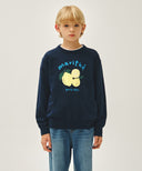 KIDS CITRON KNIT PULLOVER IN NAVY image 1