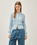 W CABLE KNIT CARDIGAN IN LIGHT PINK image 1