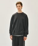OUTLINE CLASSIC LOGO DYEING OVERSIZED SWEATSHIRT IN CHARCOAL GREY image 1