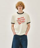 VINTAGE LOGO RINGER TEE IN IVORY image 1