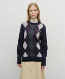 ARGYLE JQD KNIT PULLOVER IN NAVY image 1