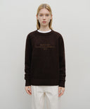 LETTERING LOGO KNIT PULLOVER IN HEATHER GREY image 11