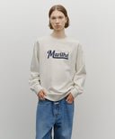 APPLIQUE LOGO OVERSIZED SWEATSHIRT (BRUSHED) IN OATMEAL image 1