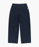 M WIDE FIT TUCK SUMMER DENIM PANTS IN INDIGO