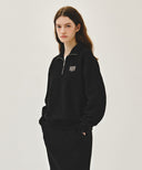SMALL CLASSIC LOGO HALF ZIPUP SWEATSHIRT IN BLACK image 2