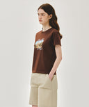 W AEROCOOL RESORT GRAPHIC TEE IN BROWN image 2
