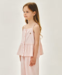 KIDS W CHECK SLEEVELESS BLOUSE IN PINK image 2