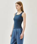 W REGULAR LOGO SLEEVELESS IN BLUE image 2