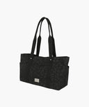 CLASSIC LOGO PATTERN CANVAS SHOULDER BAG IN BLACK image 2