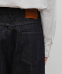 M WIDE RAW DENIM PANTS IN DARK BLUE image 2