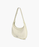 CLASSIC LOGO ROUND SHOULDER BAG IN LIGHT BEIGE image 2