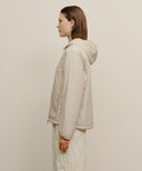 MARITHÉ SPORT HOODED PADDED JACKET IN LIGHT BEIGE image 2