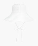 W STRAP SEERSUCKER WIDE BUCKET HAT IN IVORY image 2