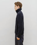 MARITHÉ SPORT COLOR BLOCK KNIT ZIP-UP IN NAVY image 2