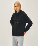 CLASSIC LOGO EMBROIDERY HOODIE IN BLACK BLACK image 2