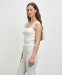 W BASIC STRING CROP SLEEVELESS IN WHITE image 2